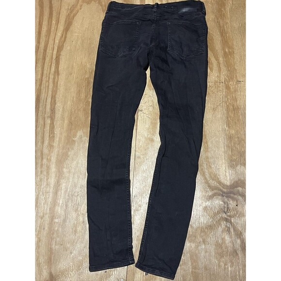 all saints jeans women 30 Black Denim Button Cotton Skinny @i4 - Picture 1 of 8
